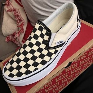 Women’s checkered Vans